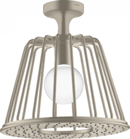 Верхний душ AXOR LampShower/Nendo 275 1jet, с потолочным подсоединением, шлифованный никель