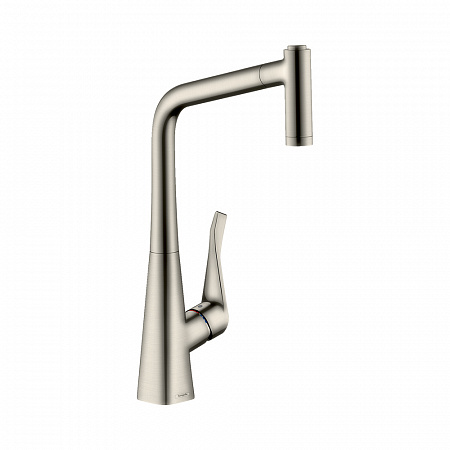 Hansgrohe Metris M71 Кухонный смеситель однорычажный 320 с вытяжным душем 2jet сталь