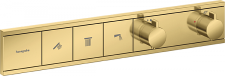 Термостат для скрытой установки Hansgrohe RainSelect. 15381990. полированное золото