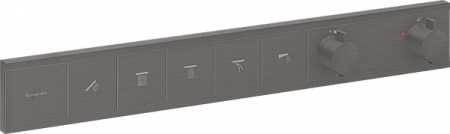 Термостат для скрытой установки Hansgrohe RainSelect. 15384340. матовый черный хром