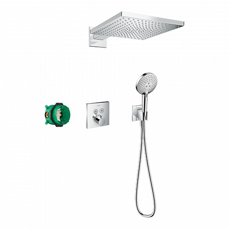 Hansgrohe Raindance E Душевая система скрытого монтажа 300 1jet с ShowerSelect Square хром