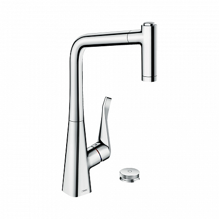 Hansgrohe Metris Select M71 Кухонные смеситель на 2 отверстия однорычажный 320 с вытяжным душем 2jet sBox хром