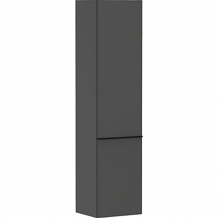 Шкаф высокий Hansgrohe Xelu Q 54140670 400/350 дверь справа черный матовый/матовый серый алмаз