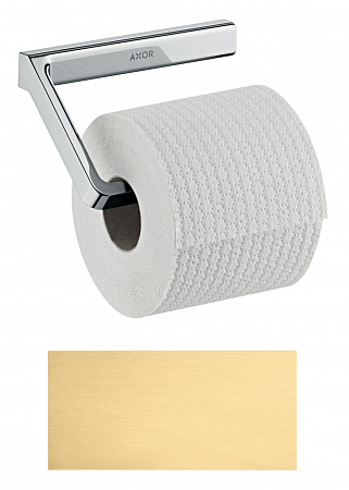 Держатель для туалетной бумаги AXOR Universal Softsquare без крышки, матовое золото