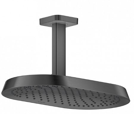 Верхний душ AXOR ShowerSphere 370/220 1jet с потолочным креплением. матовый черный хром