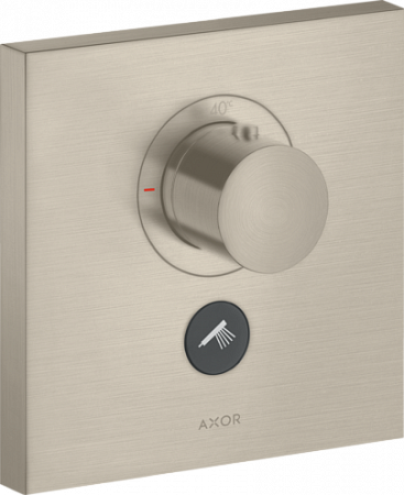 Термостат AXOR ShowerSelect HighFlow, для 1 потребителя, с клапаном для ручного душа, скрытого монтажа, квадратный, матовый никель