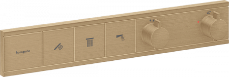 Термостат для скрытой установки Hansgrohe RainSelect. 15381140. матовая бронза