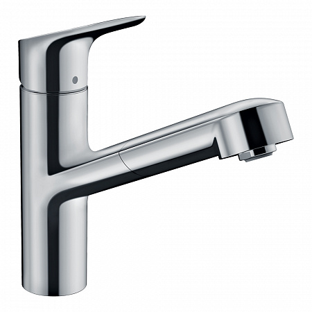 Hansgrohe Focus M43 Кухонный смеситель однорычажный, 150, с вытяжным изливом, 1jet хром