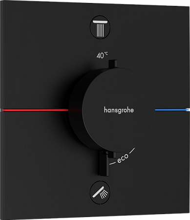 Термостат для скрытой установки Hansgrohe ShowerSelect Comfort S. 15572340. черный матовый