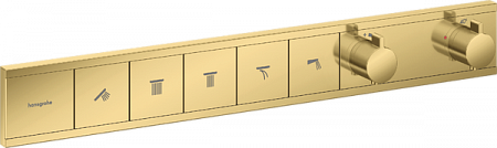 Термостат для скрытой установки Hansgrohe RainSelect. 15384990. полированное золото