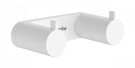 Двойной крючок для полотенец Hansgrohe AddStoris S 41785700. белый матовый
