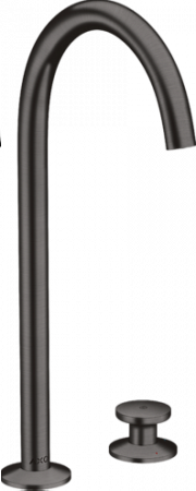 Смеситель для раковины Axor Select 260, на 2 отверстия, со сливным клапаном Push-Open, шлифованный черный хром